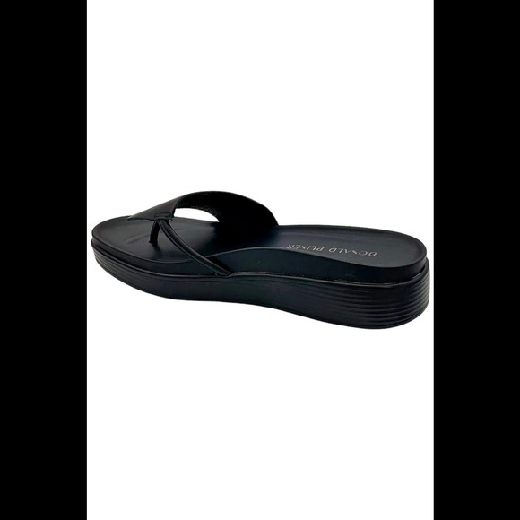 Donald Pliner Women's Fifi Vachetta Wedge Sandal Black - Medium - Picture 3 of 3